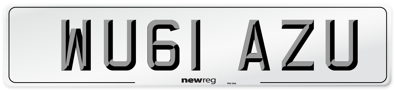 WU61 AZU Number Plate from New Reg